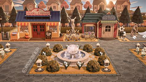 Make this regal cafe area and these custom designs are amazing and theres a whole set of them you can interchange them. . Acnh shopping district ideas